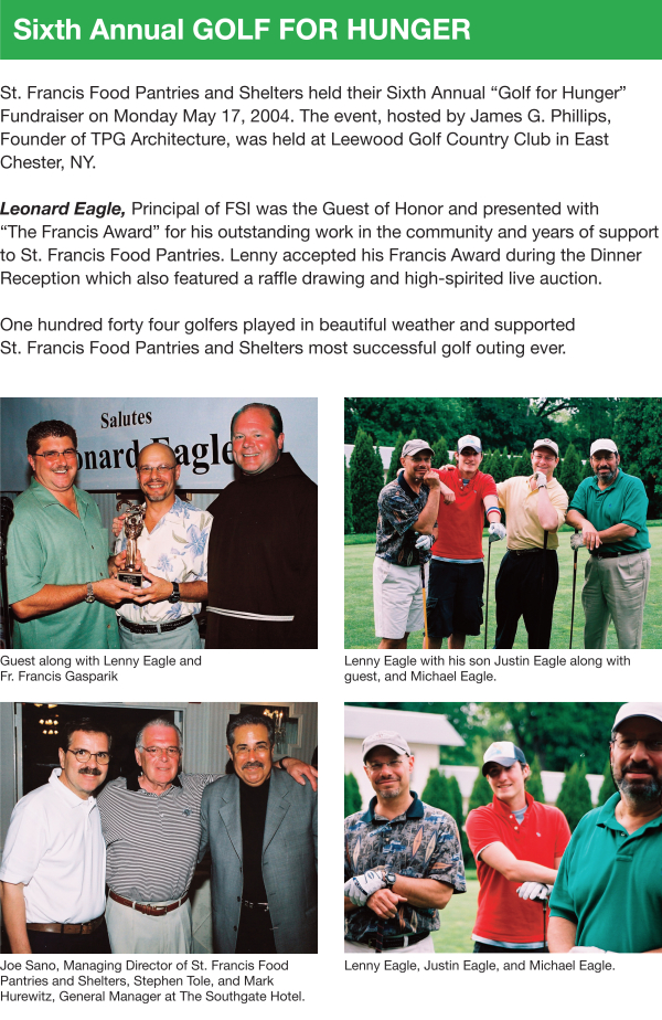 Fundraising - Golf for Hunger & Pool Party 2004