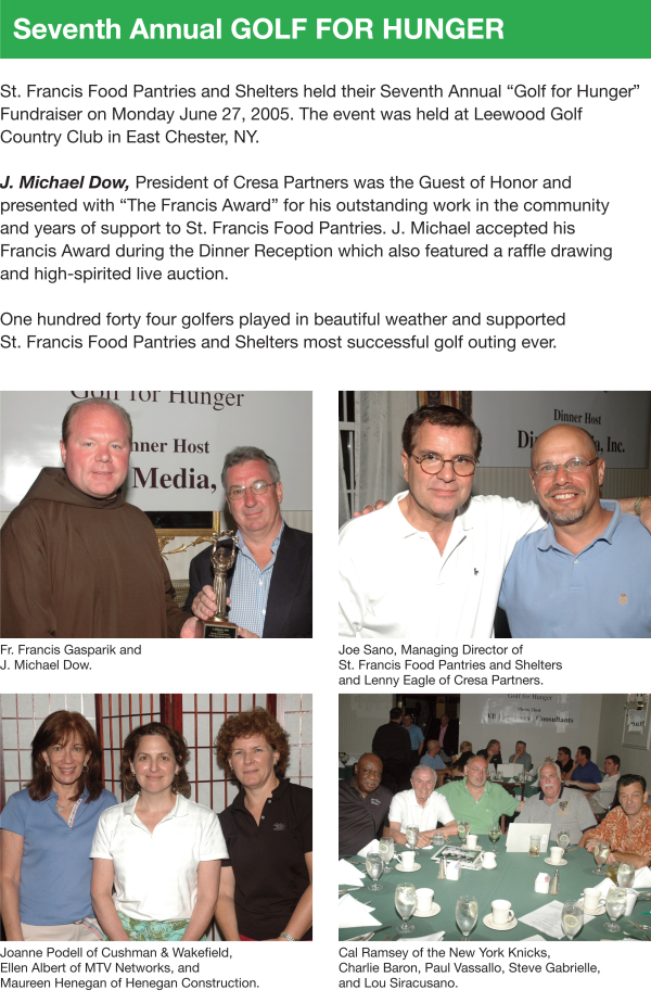 Fundraising - Golf for Hunger & Pool Party 2005