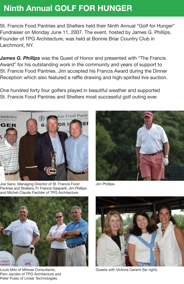 Fundraising - Golf for Hunger & Pool Party 2007