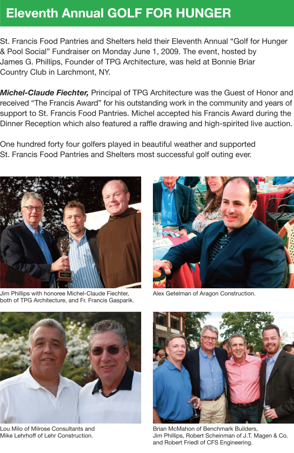 Fundraising - Golf for Hunger & Pool Party 2009